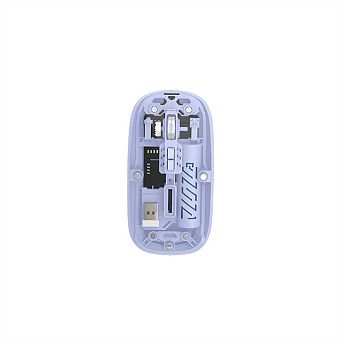 Dual Mode Transparent Wireless Mouse - 2.4G & Bluetooth, Adjustable DPI,Rechargeable Ergonomic Mouse