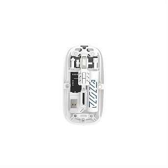 Dual Mode Transparent Wireless Mouse - 2.4G & Bluetooth, Adjustable DPI,Rechargeable Ergonomic Mouse