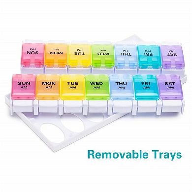Splendid Frame AM PM Weekly Pill Organizer 2 Times A Day