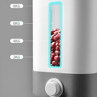 Airtight Rice Dispenser with Measuring Cup, Moisture-Proof Storage