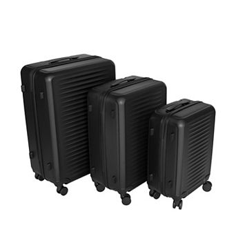 KWPZQEB 3 pc Hard Shell Luggage Set with Spinner Wheels & Password Locks, 20"/24"/28"