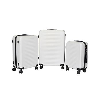 KWPZQEB 3 pc Hard Shell Luggage Set with Spinner Wheels & Password Locks, 20"/24"/28"