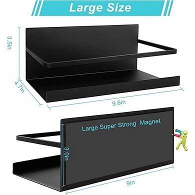 Magnetic Spice Rack for Fridge, Strong Kitchen Storage Shelf for Jars
