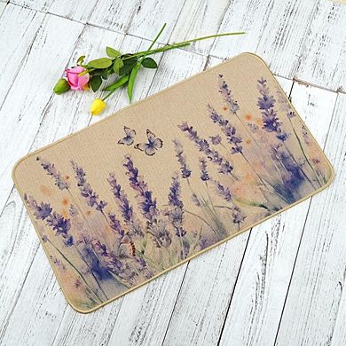 Floral Kitchen Mat Set Non Slip Rubber Backing Floor Sink Runner Rugs
