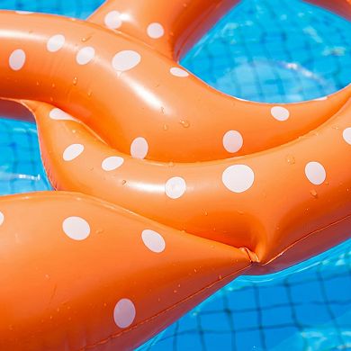 Inflatable Pretzel Pool Float Novelty Ring Float Durable PVC Water Float for Pool Beach Lake
