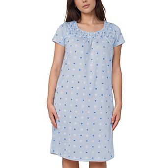 Women’s Mini Daisy Print Short Sleeve Cotton Blend Nightgown