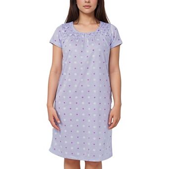 Women’s Mini Daisy Print Short Sleeve Cotton Blend Nightgown