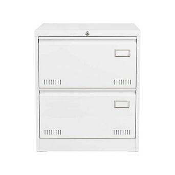 2-Drawer Lateral File Cabinet with Lock, Wide Metal Filing Cabinet, Office Storage Cabinet