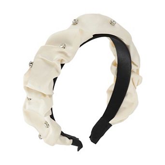 1 pc Rhinestone Wide Satin Headband