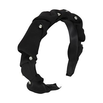 1 pc Rhinestone Wide Satin Headband
