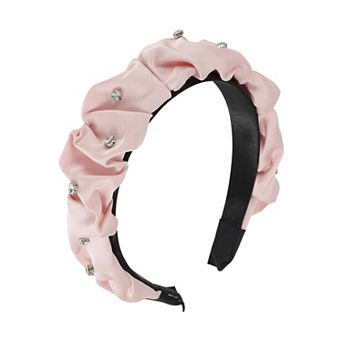 1 pc Rhinestone Wide Satin Headband