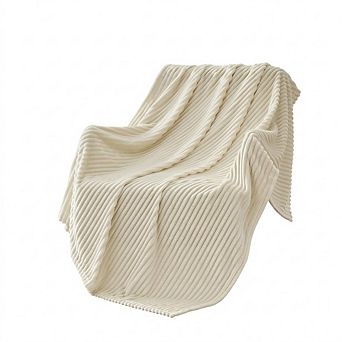 Striped Throw Blanket Soft Warm Cozy Fluffy All Season Sofa Bed Blanket Home Decor