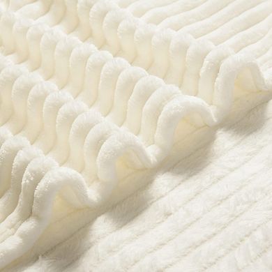 Striped Throw Blanket Soft Warm Cozy Fluffy All Season Sofa Bed Blanket Home Decor