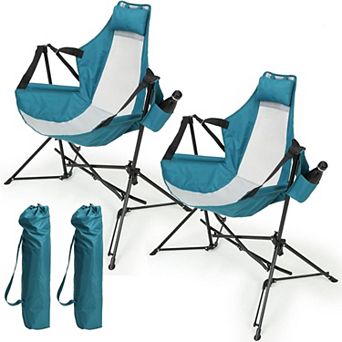 Set of 2 Folding Hammock Camping Chairs