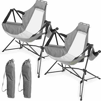 Set of 2 Folding Hammock Camping Chairs