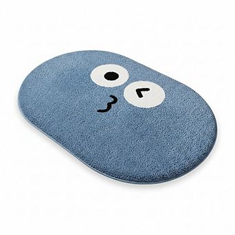 Cute Cartoon Face Tufted Floor Mat Soft Plush Non Slip Backing Decorative Indoor Rug