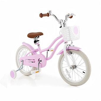 18 Inch Kid's Bike with Removable Training Wheels and Basket