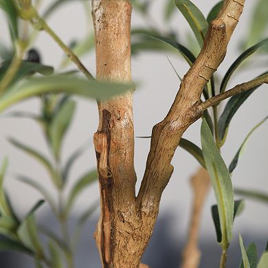 Artificial Olive Tree with Natural Trunk, Fake Silk Tree for Indoor &Outdoor Office Home Decor