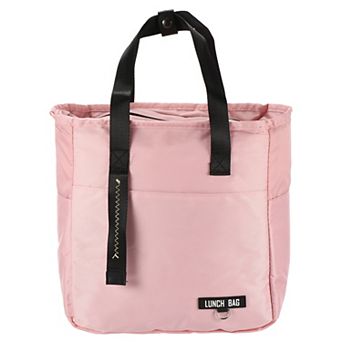Lunch Insulated Bag, Thermal Leakproof Cooler Tote Bag with Side Pockets 10.6"x6"x11"