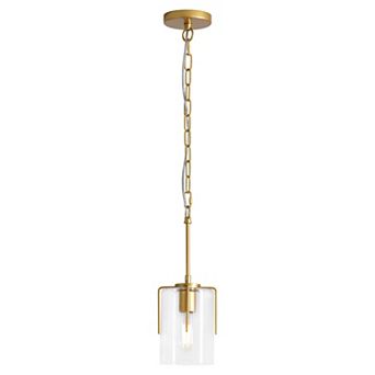 KWPZQEB Industrial Pendant Light with Glass Shade, Adjustable Metal Pendant Light(Bulb Not Included)