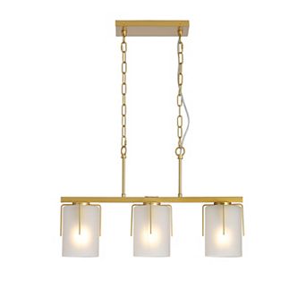 KWPZQEB Industrial Pendant Light with Glass Shade, Adjustable Metal Pendant Light(Bulb Not Included)