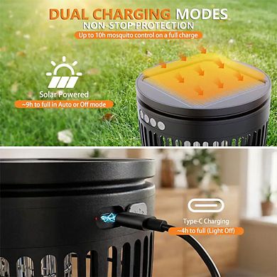 Solar Mosquito Killer 4200V Powerful Killing Grid Pest Elimination & Safe Design