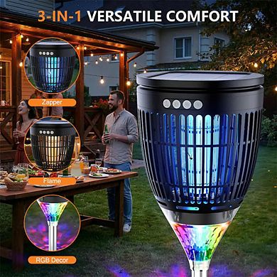 Solar Mosquito Killer 4200V Powerful Killing Grid Pest Elimination & Safe Design