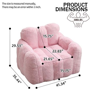 Lotus Compression Sofa Bean Bag Chair with Pull Ring