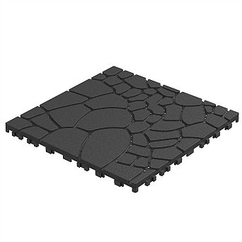 44 Pack 12x12 in Decking Tiles Weather Resistant Interlocking Flooring for Balcony and Pool