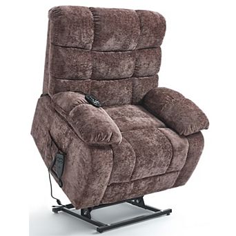 KWPZQEB Large Dual Motor Electric Power Lift Recliner with Power-Remote&Side Pocket for Living Room