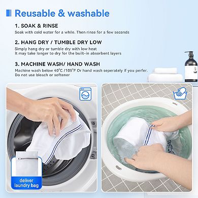 Carer 3-Pack Washable Incontinence Underwear for Men Reusable Absorbency Leakproof Briefs