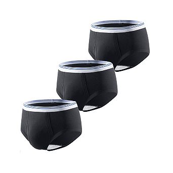 Carer 3-Pack Washable Incontinence Underwear for Men Reusable Absorbency Leakproof Briefs