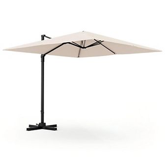 9.5 Foot Square Patio Cantilever Umbrella with 360 Degree Rotation