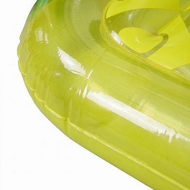 Pineapple-Shaped Inflatable Pool Float with Textured Lounge Surface Durable PVC Raft Float