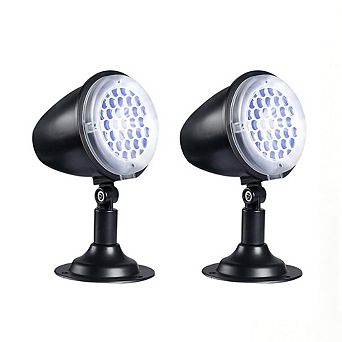 2-Pack Christmas Snowfall Light Projector Rotating Snow Falling, Remote, IP65, 50 Lumens