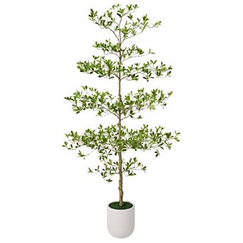 VeriNatural Artificial Olive Tree with Layered Leaves, Fake Shady Lady Tree for Indoor Home Decor
