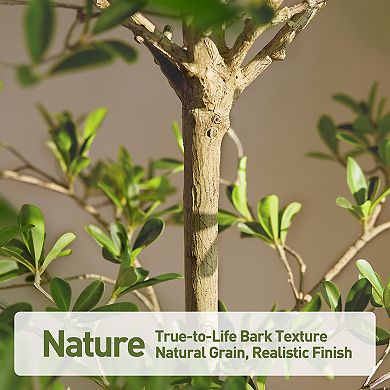 VeriNatural Artificial Olive Tree with Layered Leaves, Fake Shady Lady Tree for Indoor Home Decor