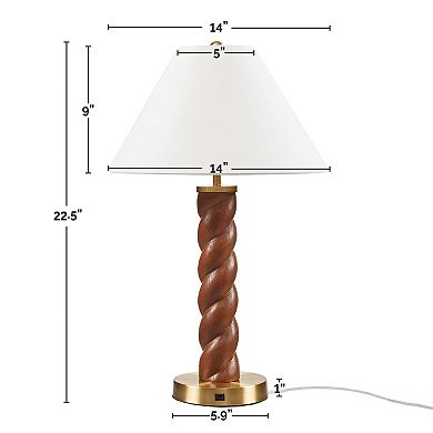 INK+IVY Helixia Twisted Accent Table Lamp