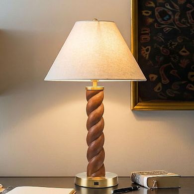 INK+IVY Helixia Twisted Accent Table Lamp