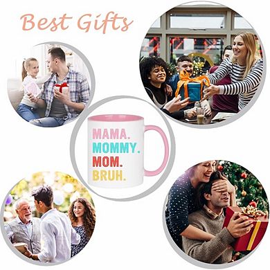 Funny “Mom Bruh” Mug 11oz Pink Mother’s Day Birthday Gift for Mom