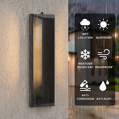 Loheer Outdoor LED Wall Sconce with Dusk to Dawn Sensor and T300 Bulb