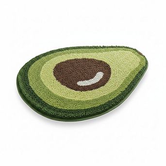 Tufted Floor Mat with Fruit Inspired Design Non Slip Backing Soft Plush Decorative Rug