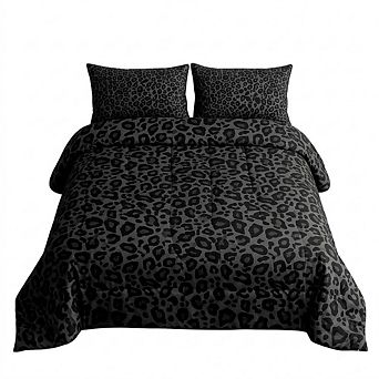 Leopard Print Super Soft 3 pc Comforter Set Duvet Insert