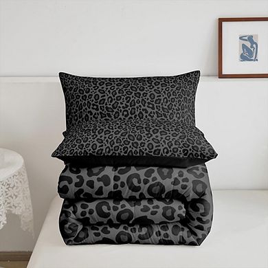 Leopard Print Super Soft 3-Piece Comforter Set Duvet Insert