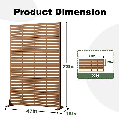 6 ft. H x 4 ft. W Privacy Metal Screen Fence Panel