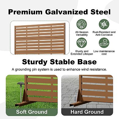 6 ft. H x 4 ft. W Privacy Metal Screen Fence Panel