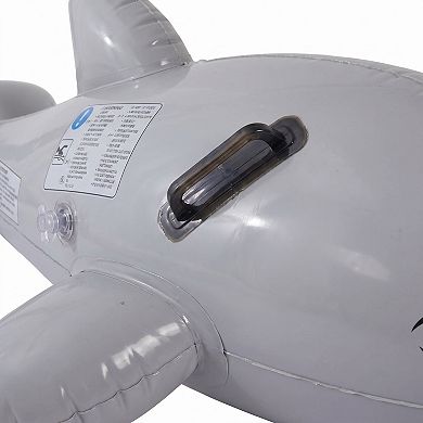 Dolphin Inflatable Pool Float Ride On with Handles Durable PVC Swim Toy Large Water Float