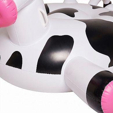 Inflatable Cow Pool Float Ring Novelty Animal Float Durable PVC Water Float for Pool Beach Lake