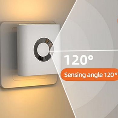 Plug-in Motion Sensor Night Light, Dual Induction Auto On/Off Warm Light for Bedroom,Closet,Bedside