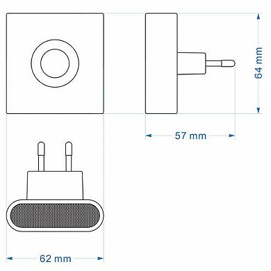 Plug-in Motion Sensor Night Light, Dual Induction Auto On/Off Warm Light for Bedroom,Closet,Bedside